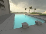 Realistic Pool Water created by sync